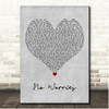 Simon Webbe No Worries Grey Heart Song Lyric Print