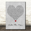 Smith & Thell Under the Moon Grey Heart Song Lyric Print