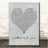 Stevie Nicks Leather and Lace Grey Heart Song Lyric Print