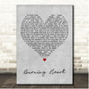 Survivor Burning Heart Grey Heart Song Lyric Print