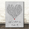 Talk Talk Lifes What You Make It Grey Heart Song Lyric Print