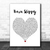 Underworld Born Slippy White Heart Song Lyric Music Wall Art Print