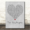 Tom Petty and the Heartbreakers Two Gunslingers Grey Heart Song Lyric Print