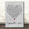UB40 Impossible Love Grey Heart Song Lyric Print