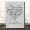 Above & Beyond Sun & Moon Grey Heart Song Lyric Print