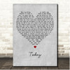 Brad Paisley Today Grey Heart Song Lyric Print