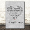 Adele All Night Parking Grey Heart Song Lyric Print
