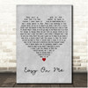 Adele Easy On Me Grey Heart Song Lyric Print