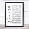 Disturbed A Reason To Fight White Script Song Lyric Music Wall Art Print