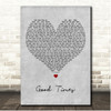Chic Good Times Grey Heart Song Lyric Print