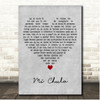 Christian Nodal Mi Chula Grey Heart Song Lyric Print
