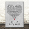 Cody Johnson Diamond In My Pocket Grey Heart Song Lyric Print