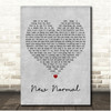 Cooper Alan New Normal Grey Heart Song Lyric Print
