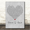 Dave Matthews Band Grace Is Gone Grey Heart Song Lyric Print
