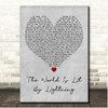 Deacon Blue The World Is Lit By Lightning Grey Heart Song Lyric Print
