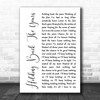 Simply Red Holding Back The Years White Script Song Lyric Music Wall Art Print