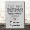 Emerson, Lake & Palmer From the Beginning Grey Heart Song Lyric Print