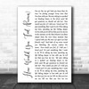 Ed Sheeran How Would You Feel (Paean) White Script Song Lyric Music Wall Art Print