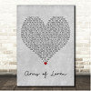 E'voke Arms of Loren Grey Heart Song Lyric Print