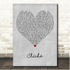 Fish Cliché Grey Heart Song Lyric Print