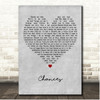 Five for Fighting Chances Grey Heart Song Lyric Print