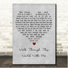 George Jones Walk Through This World With Me Grey Heart Song Lyric Print