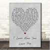 Glen Campbell I Love How You Love Me Grey Heart Song Lyric Print