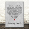 Gregg Allman Queen of Hearts Grey Heart Song Lyric Print
