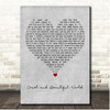 Grouplove Cruel and Beautiful World Grey Heart Song Lyric Print