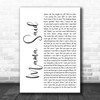 Metallica Mama Said White Script Song Lyric Music Wall Art Print