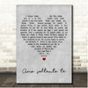 Andrea Bocelli Amo soltanto te Grey Heart Song Lyric Print