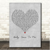 James Ingram Baby, Come To Me Grey Heart Song Lyric Print