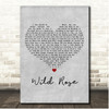 Jim Reeves Wild Rose Grey Heart Song Lyric Print