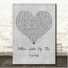 JLS Other Side Of The World Grey Heart Song Lyric Print