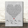 Joe Dolan Its You, Its You, Its You Grey Heart Song Lyric Print