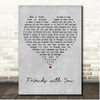 John Denver Friends with You Grey Heart Song Lyric Print