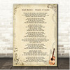 Chris Young She's Got This Thing About Her Vintage Guitar Song Lyric Print
