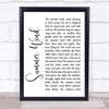 Frank Sinatra Summer Wind White Script Song Lyric Music Wall Art Print