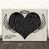 STARSET Last to Fall Heart Angel Wings Halo Song Lyric Print