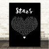 Les Miserables Stars Black Heart Song Lyric Print