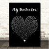 Mesh My Protector Black Heart Song Lyric Print
