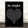 Mickey Avalon Mr. Right Black Heart Song Lyric Print