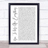 The Real Thing You To Me Are Everything White Script Song Lyric Music Wall Art Print