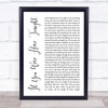 Alexander O'Neal If You Were Here Tonight White Script Song Lyric Music Wall Art Print