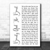 Angela Lansbury Beauty And The Beast White Script Song Lyric Music Wall Art Print