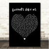 randy travis friends like us Black Heart Song Lyric Print