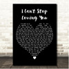 Ray Charles I Can't Stop Loving You Black Heart Song Lyric Print