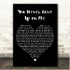 Reba McEntire You Never Gave Up on Me Black Heart Song Lyric Print