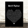 Red Not Alone Black Heart Song Lyric Print