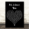 Shirley Bassey As I Love You Black Heart Song Lyric Print